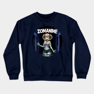 Zombie Anime girl, ZOMANIME cute monster kawaii anime tee Crewneck Sweatshirt